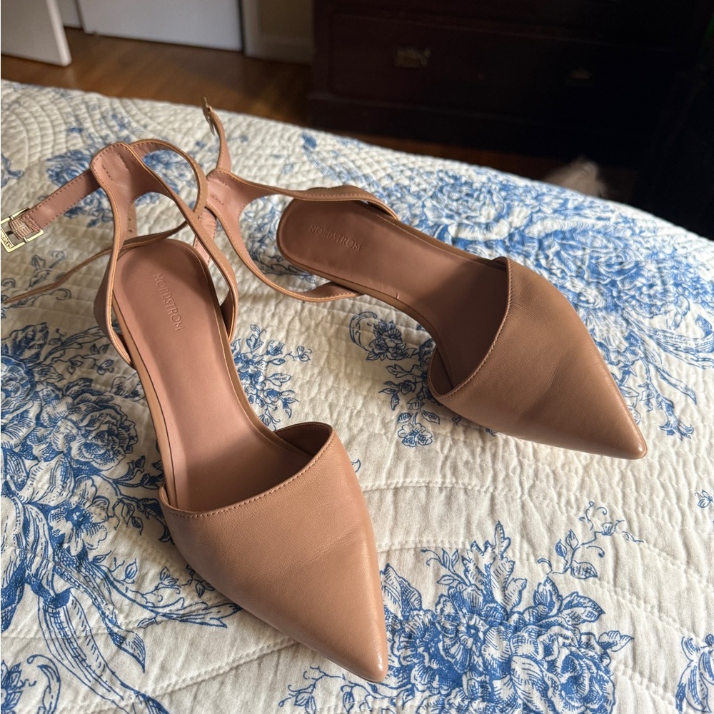 Nordstrom Tan Slingback Heels